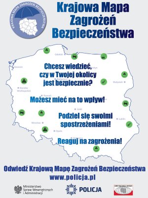 Plakat Krajowej Mapy Zagrożeń Bezpieczeństwa.