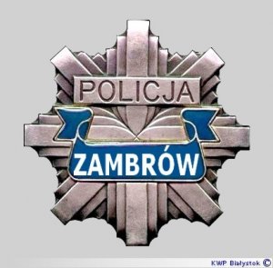 Gwiazda policyjnym z napisem ZAMBRÓW